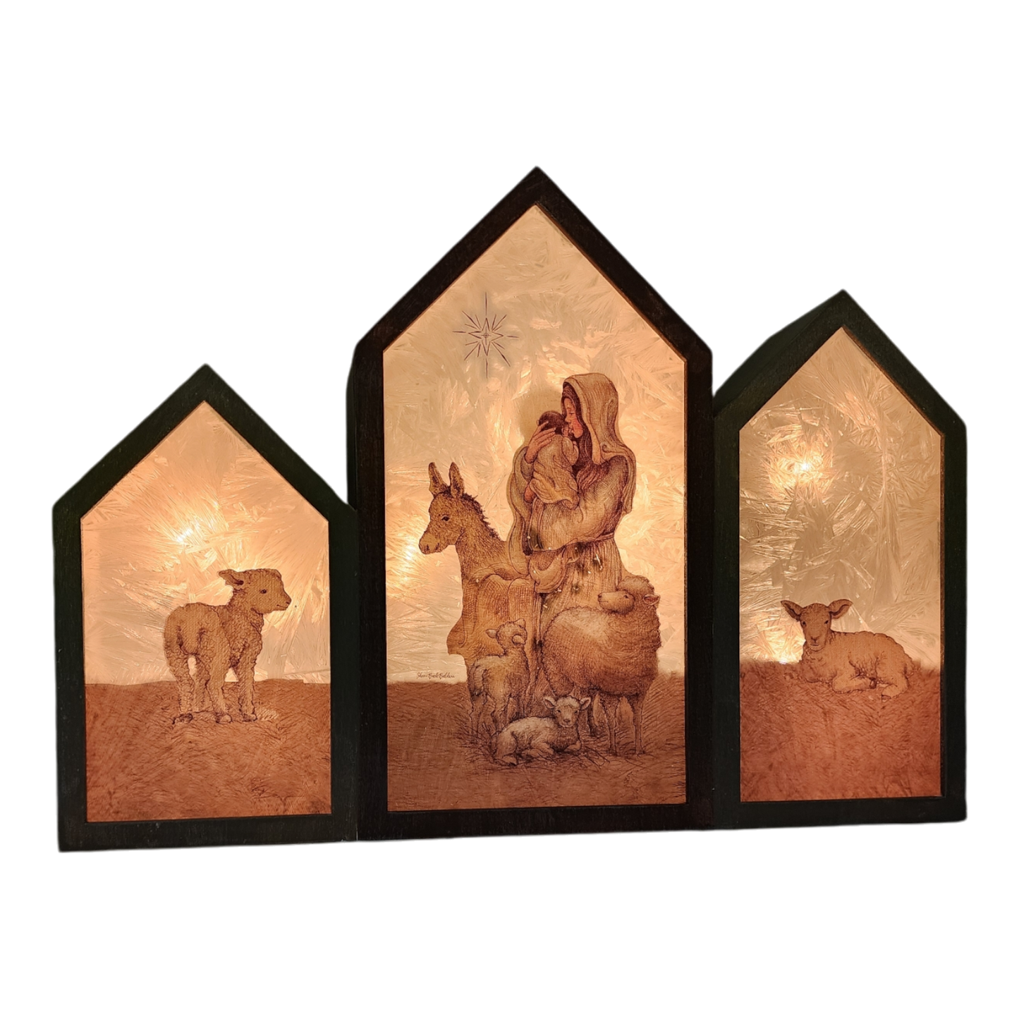 Madonna And Child Panel Lamp - Natural - Tampa Home & Garden Store