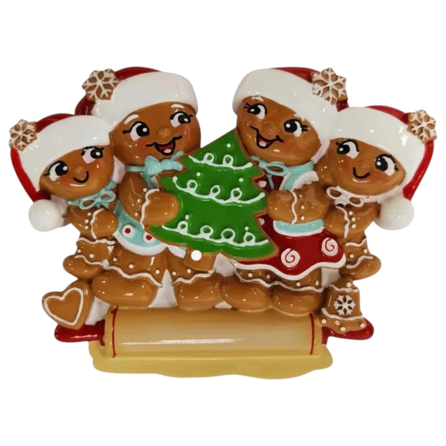 Nostalgic Gingerbread Family of 4 Ornament by Country Christmas Loft with figures on Tampa Home & Garden Store