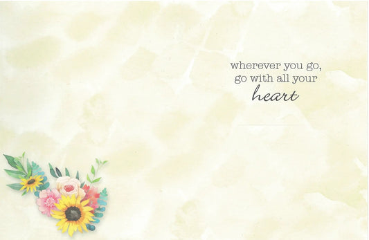 Life Is a Journey Encouragement Card with floral bouquet corner on cream background on Tampa Home & Garden Store