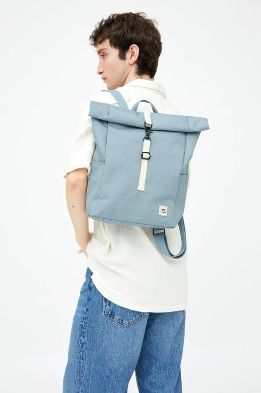 Lefrik Roll Mini Backpack Stone Blue with Laptop Pocket on Tampa Home & Garden Store