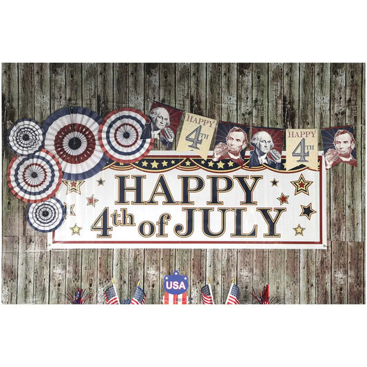 Patriotic accordion paper fans set of five in red white blue for 4th of July on Tampa Home & Garden Store