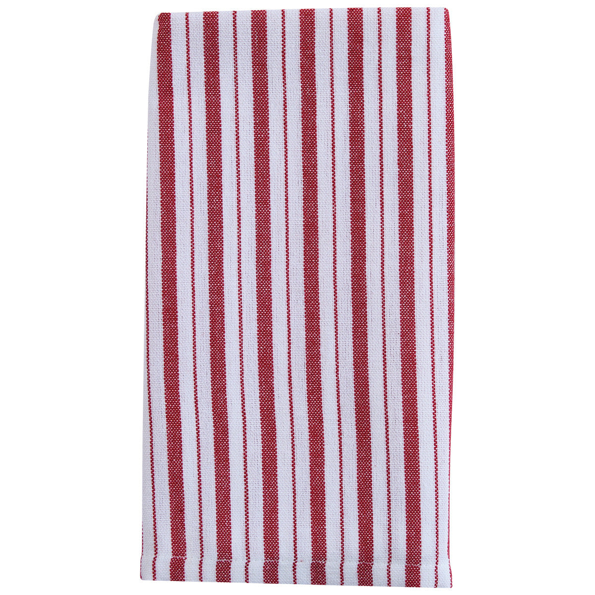 Candy Canes and Snowflakes cotton napkin red and white striped napkin Country Christmas Loft on Tampa Home & Garden Store