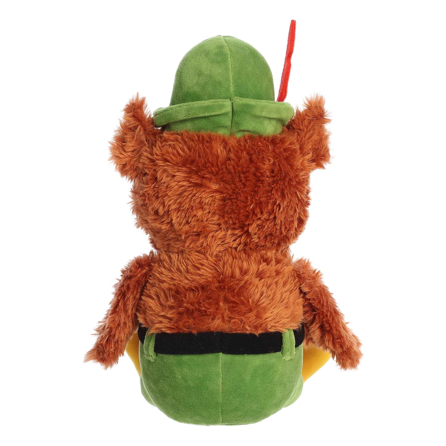 Forest Service Woodsy Owl plush toy with green hat and vest, brown fluffy body on Tampa Home & Garden Store