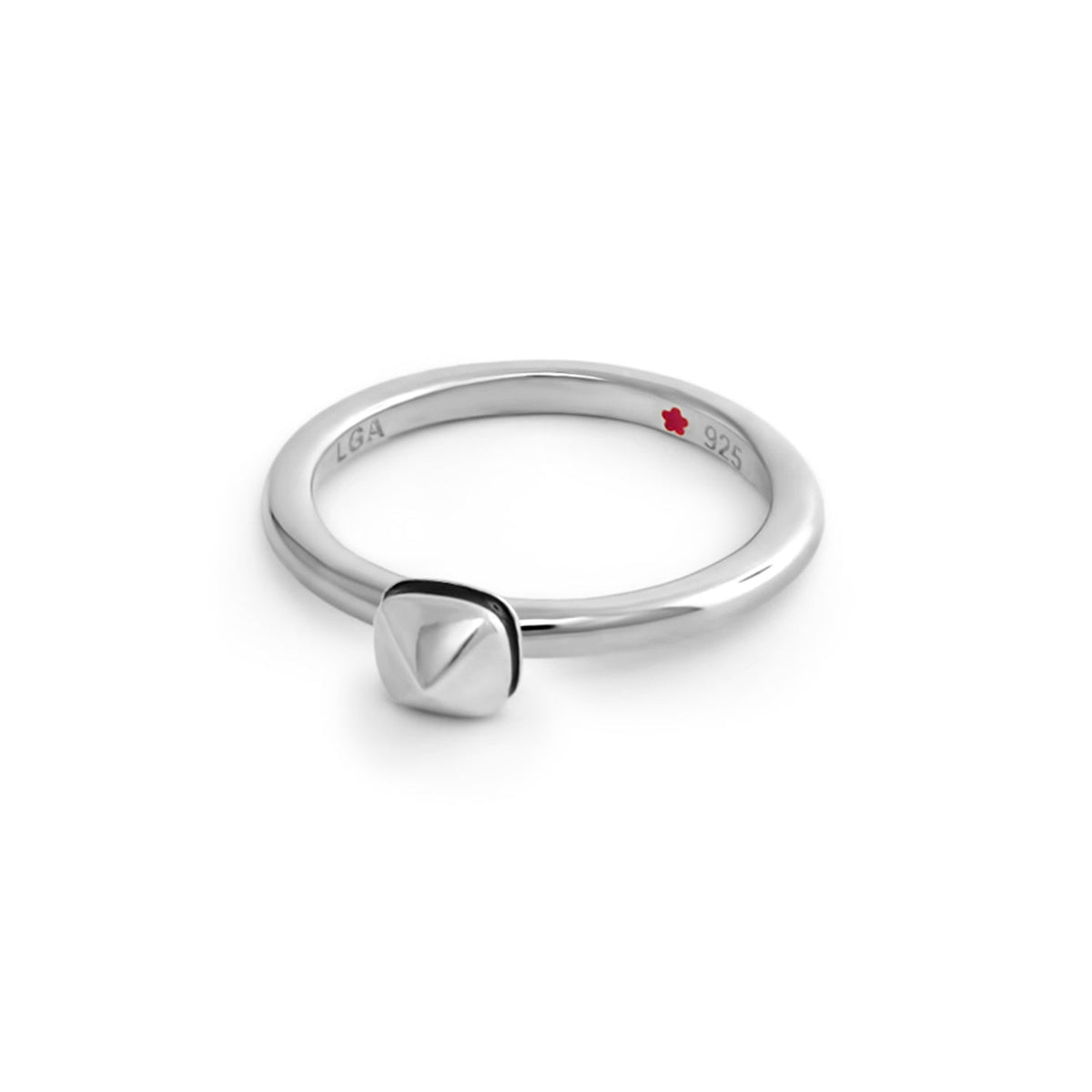 Layers Of Love Stackable Ring by Lauren G Adams in sterling silver with a tiny heart accent on Tampa Home & Garden Store