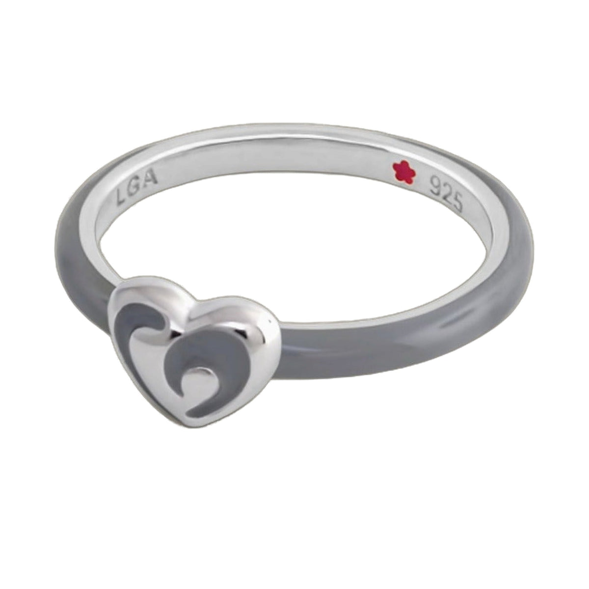 Layers of Love Heart Stackable Ring by Lauren G Adams, with heart motif and 925 stamp on Tampa Home & Garden Store