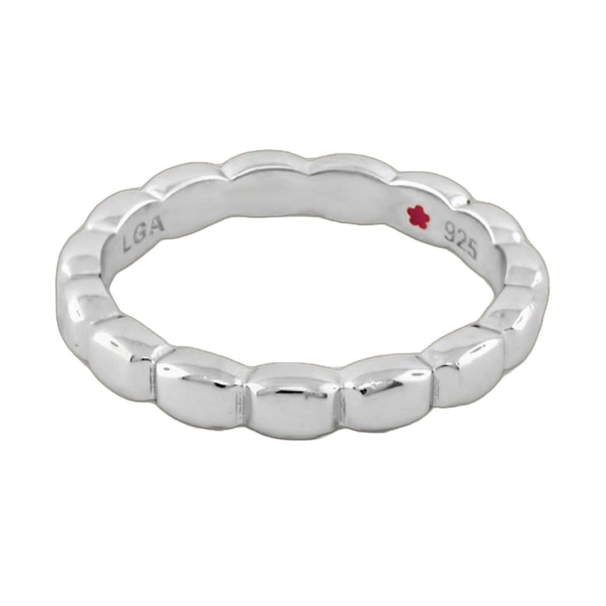 Layers of Love Stackable Ring with scalloped band in sterling silver by Lauren G Adams on Tampa Home & Garden Store