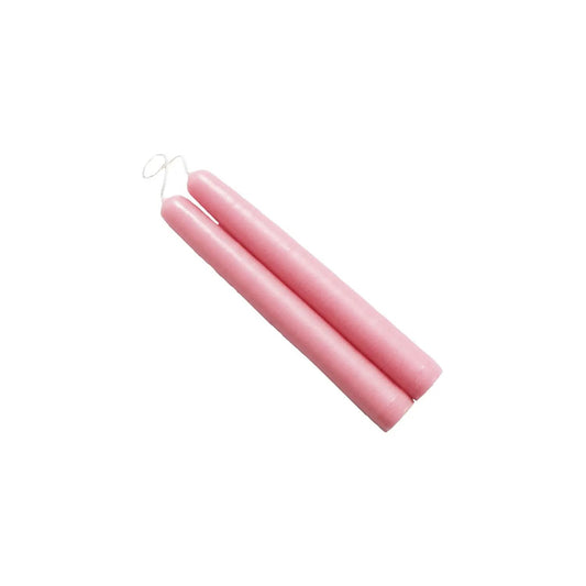 Mole Hollow Taper Pair candles Dusty Rose 10in, The Country Christmas Loft on Tampa Home & Garden Store