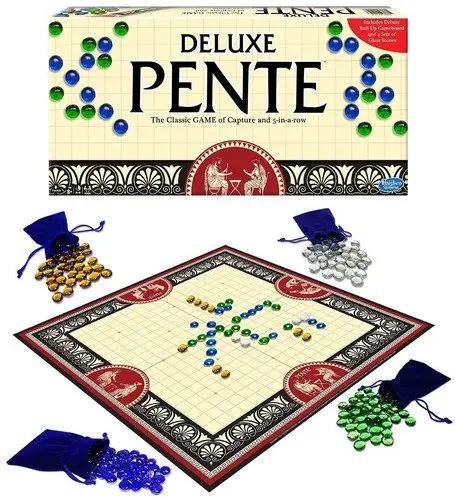 Deluxe Pente board game for 4 players with colorful stones and box The Country Christmas Loft on Tampa Home & Garden Store