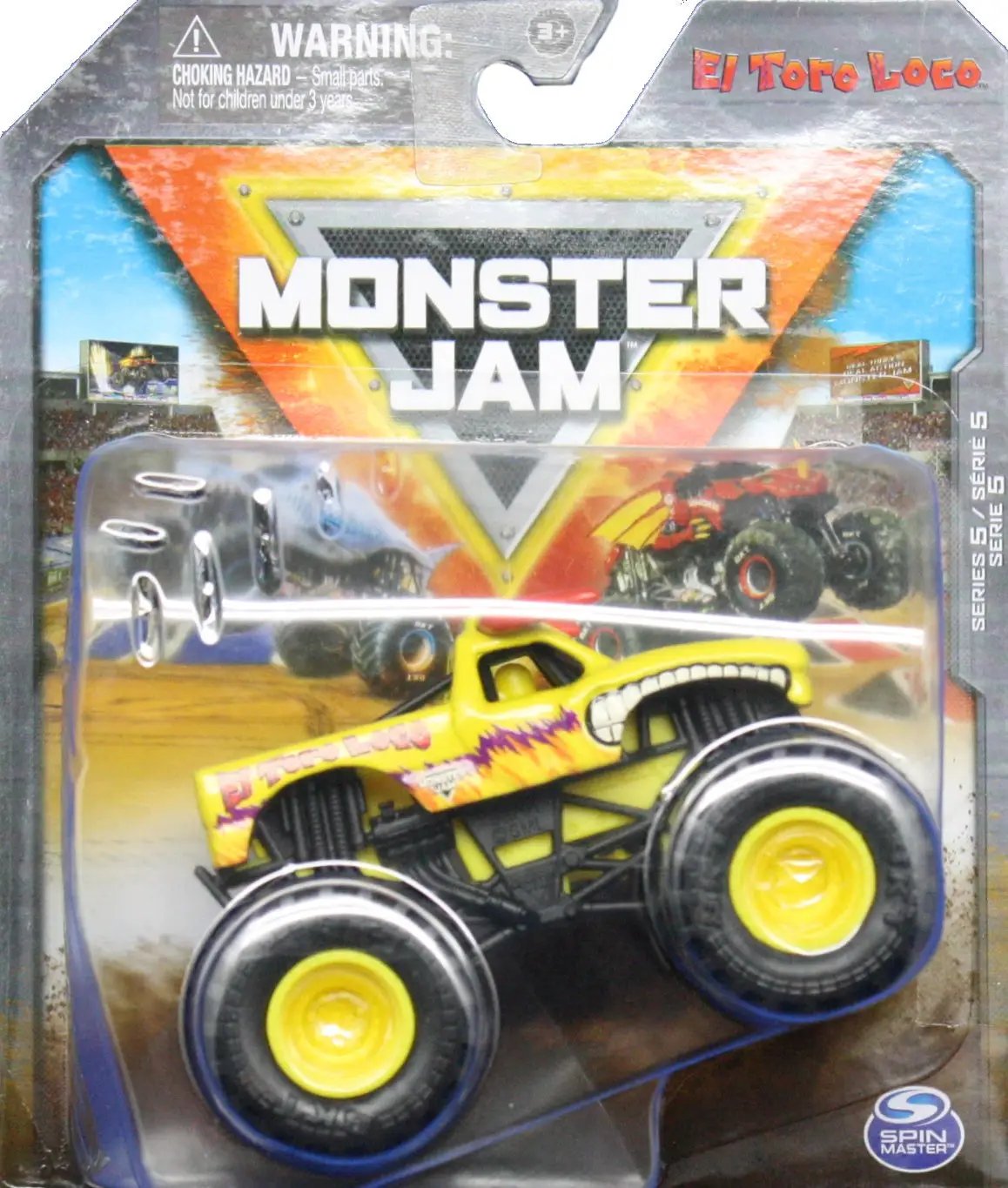 Monster Jam El Toro Loco 1:64 scale monster truck toy yellow body and tires Spin Master on Tampa Home & Garden Store