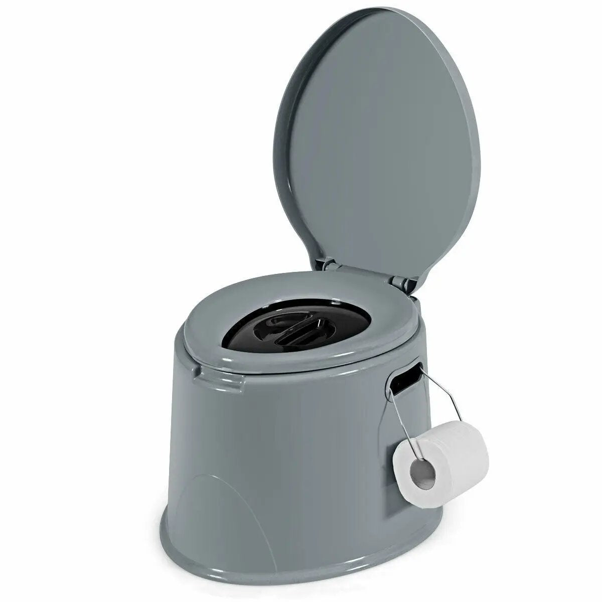 5L Portable Travel Toilet with Paper Holder for Outdoor - Tampa Home & Garden Store