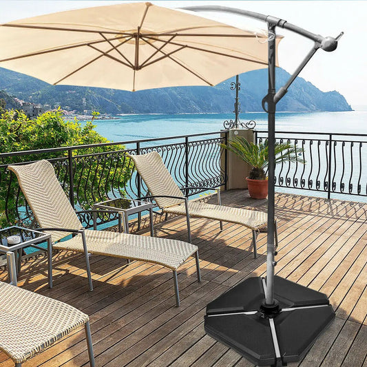 4 Pieces 195 lbs Patio Cantilever Offset Umbrella Base Weight Sand - Tampa Home & Garden Store