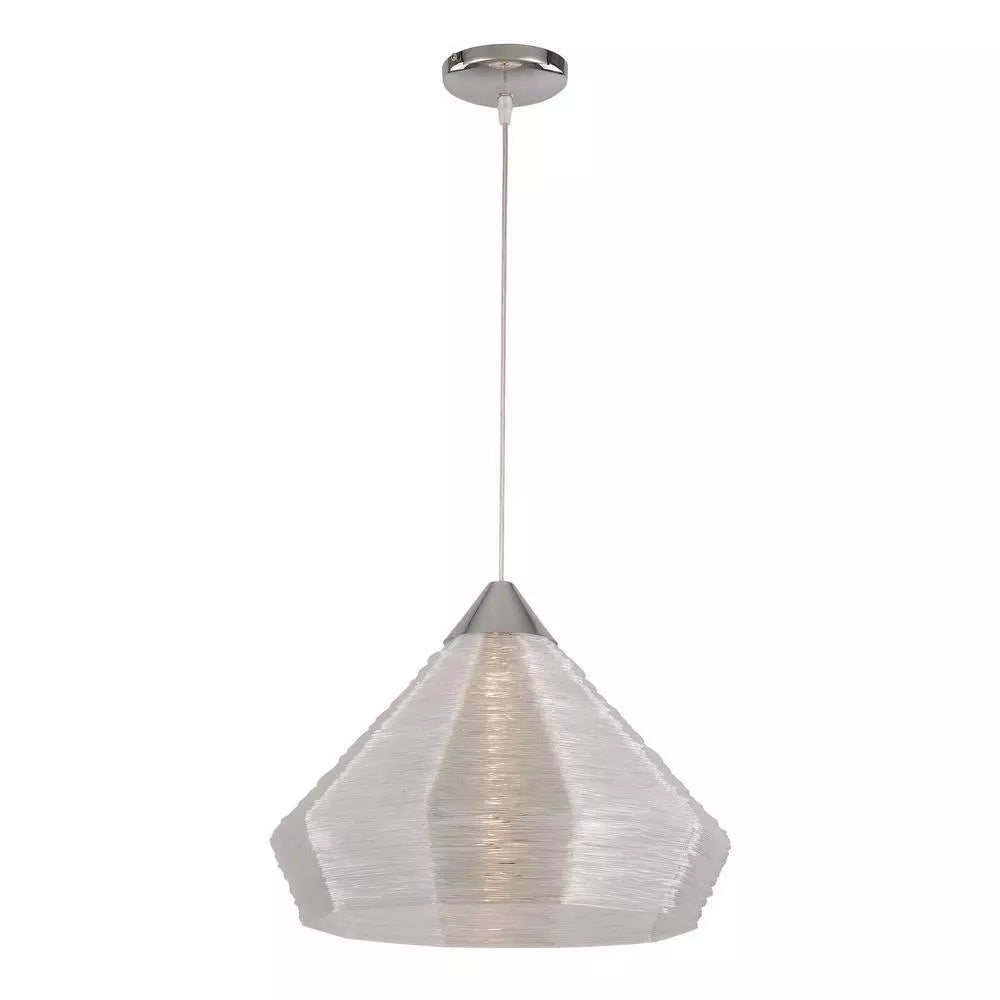 Trans Globe One Light Polished Chrome Pendant