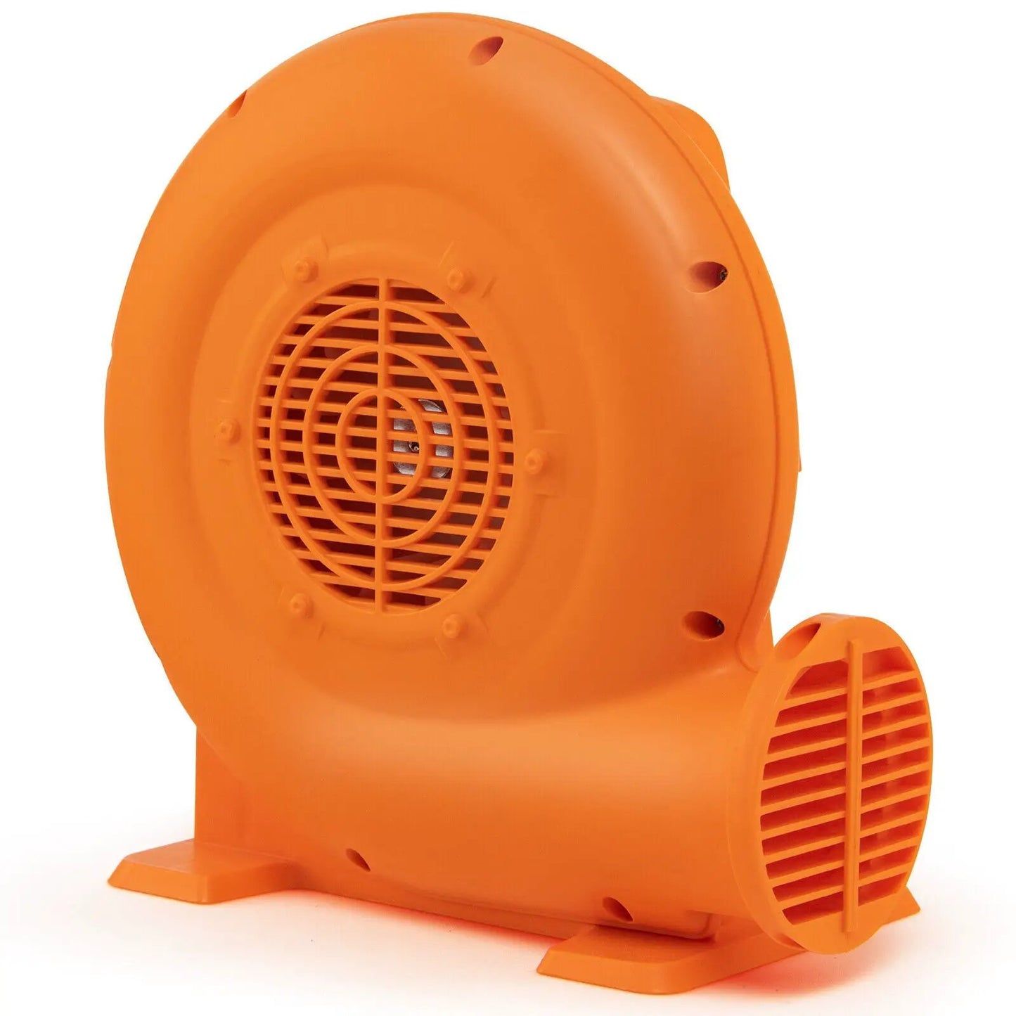 380W Air Blower for Inflatables orange plastic housing with circular vent grill and base feet on Tampa Home & Garden Store