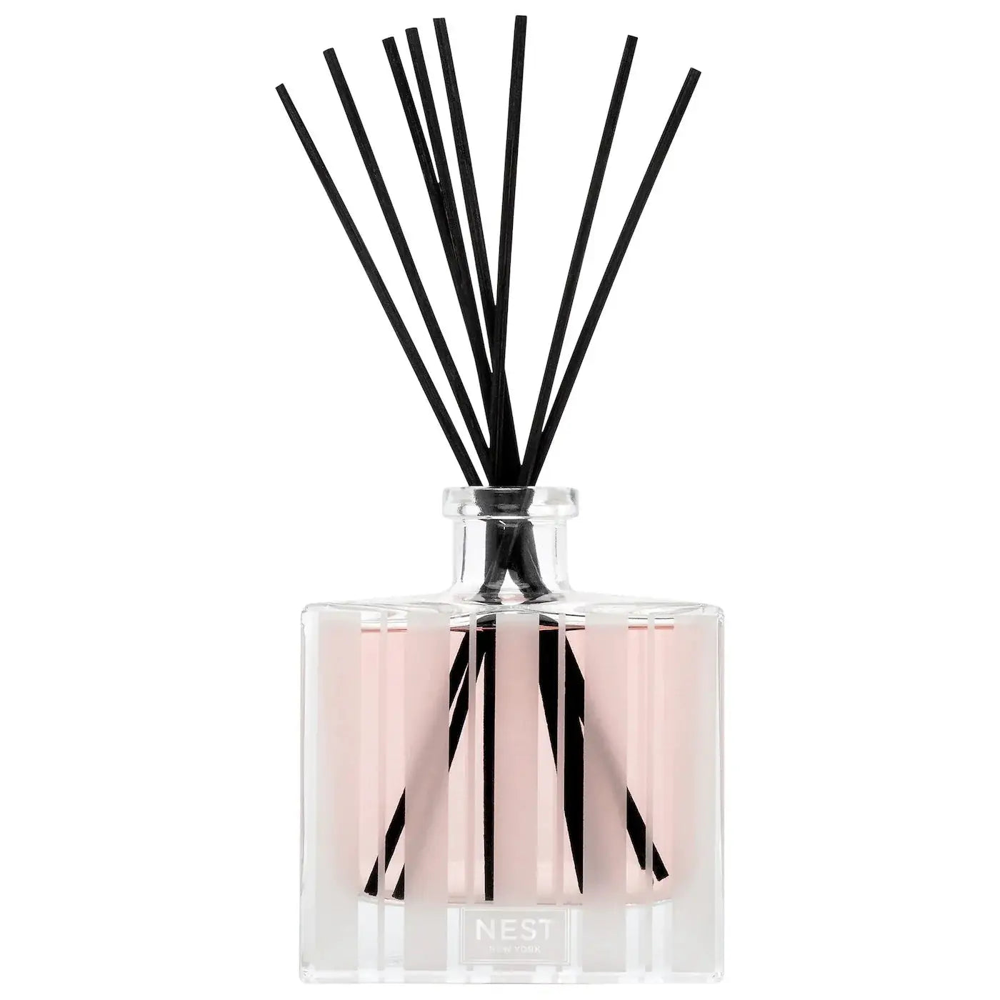 Nest New York Himalayan Salt & Rosewater Reed Diffuser glass bottle with black reeds 5.9 oz on Tampa Home & Garden Store