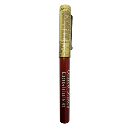 Photo Pen inspired by US Constitution, parchment wrap, red barrel Country Christmas Loft on Tampa Home & Garden Store