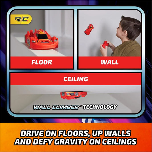 Airhogs Zero Gravity Sprint Wall Climber red RC car with floor and wall demos on Tampa Home & Garden Store