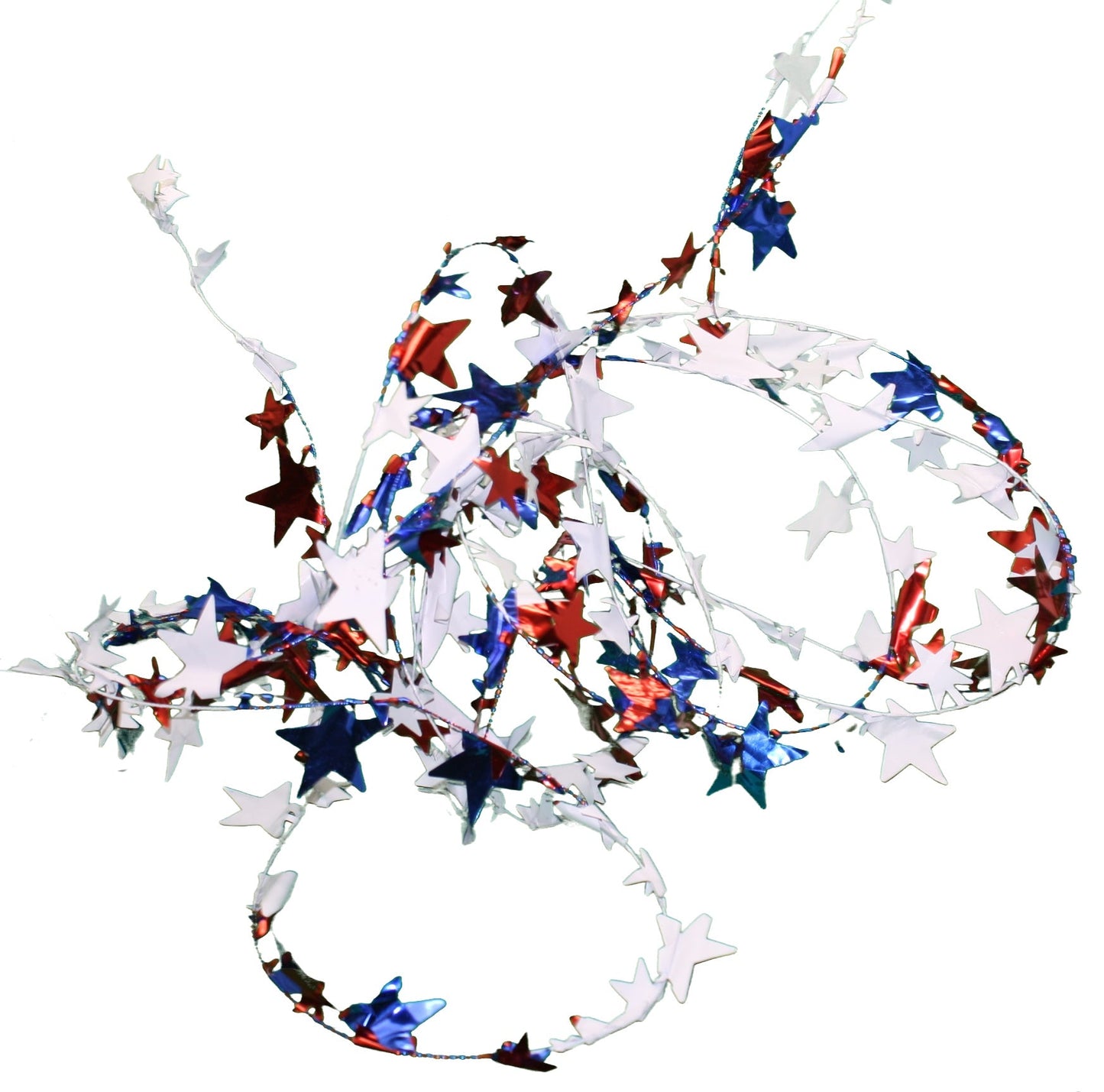 Guirlande d'étoiles patriotiques rouges, blanches et bleues