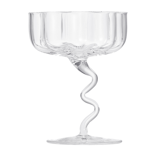 Asteria Clear Champagne Coupe Glass Set of Two