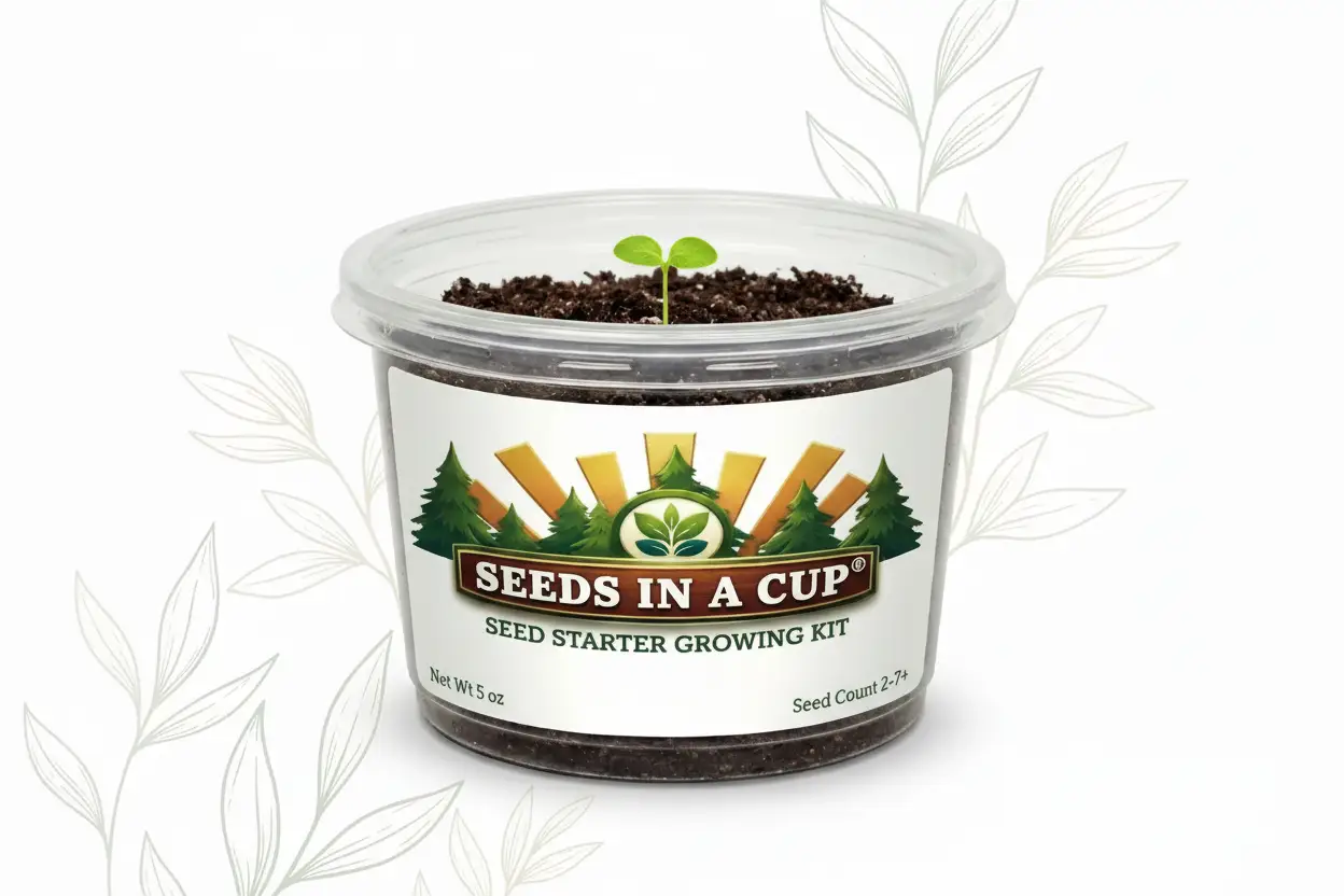 Honeydew Melon Seed Starter Kit in clear cup with seedling Seeds In A Cup on Tampa Home & Garden Store