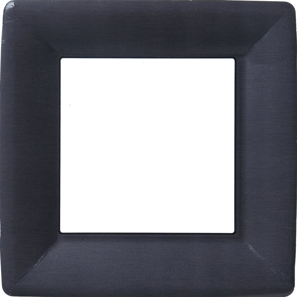 Assiette carrée Classic Linen Black