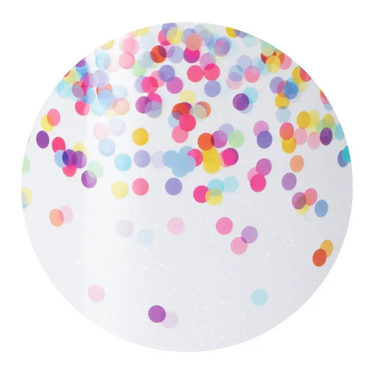 Confetti Travel Mug for Coffee and Tea 18oz white with colorful dot confetti pattern on Tampa Home & Garden Store