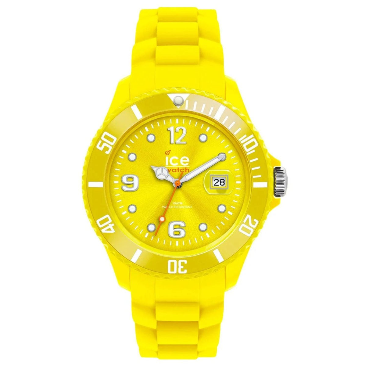 Ice Watch Sili yellow men's watch with date window, silicone strap on Tampa Home & Garden Store