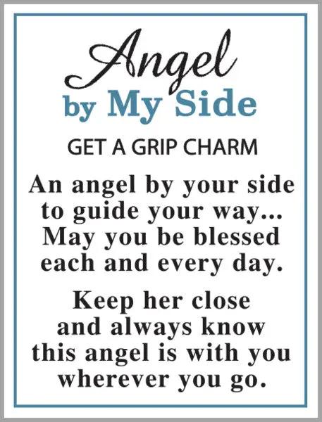 Get a Grip Angel Ring Charm by The Country Christmas Loft – blue border white card on Tampa Home & Garden Store