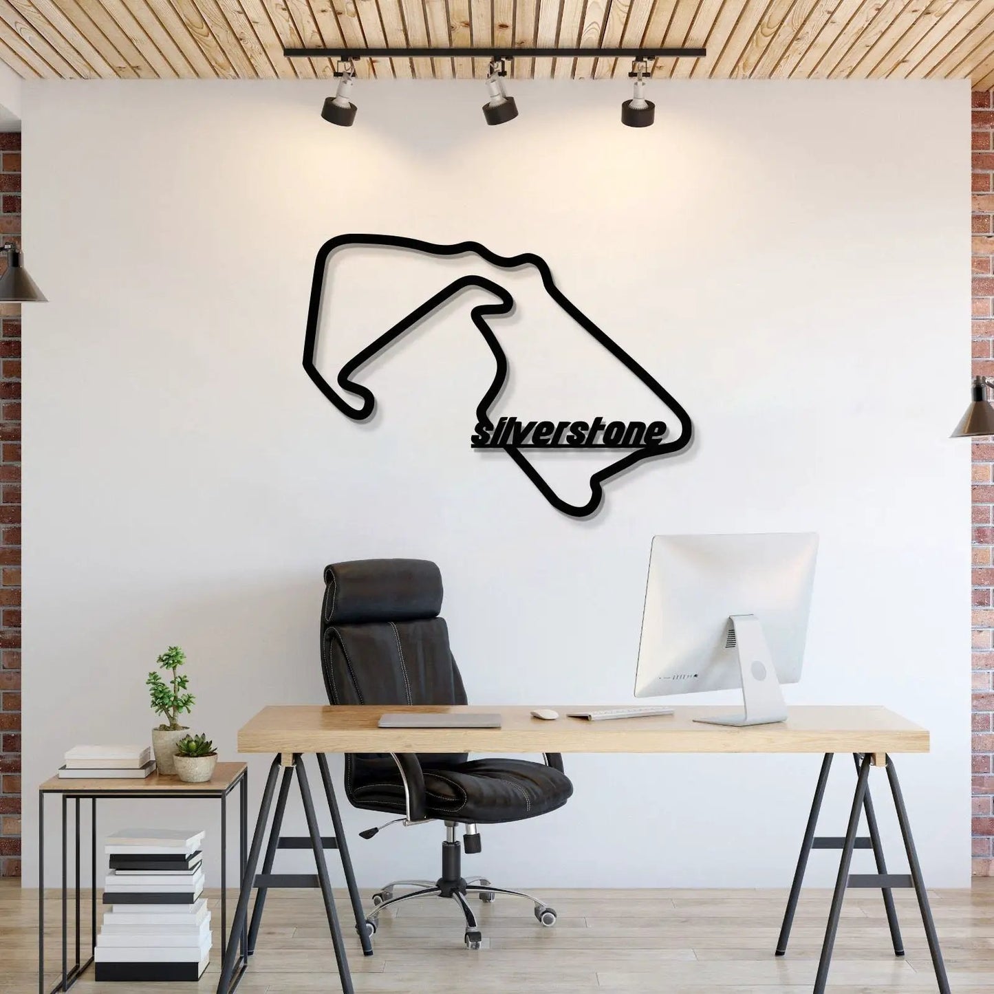 Silverstone Formula 1 Metal Circuit Wall Art in black wall decor on Tampa Home & Garden Store
