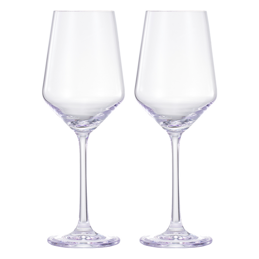 Monet Purple Stemmed Wine Glasses Set of Two