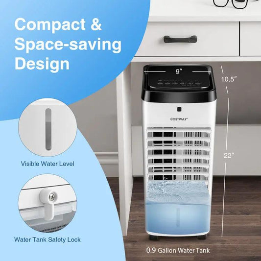 Portable 3-in-1 air cooler with humidifier, DirectDeals, white tower with 0.9 gallon water tank on Tampa Home & Garden Store