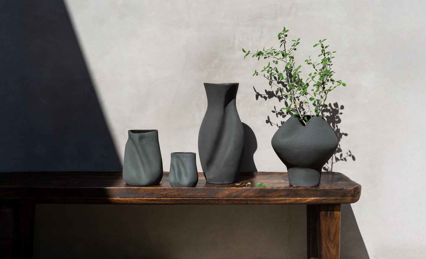 Helena Vase in Unglazed Ceramic for Tall Stems