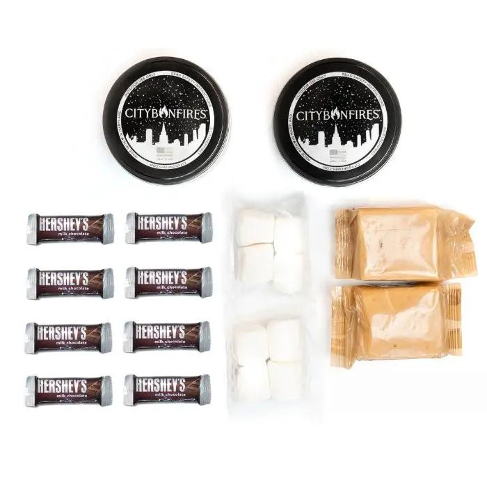 S'mores Party Kit for Eight by City Bonfires with two tins on Tampa Home & Garden Store