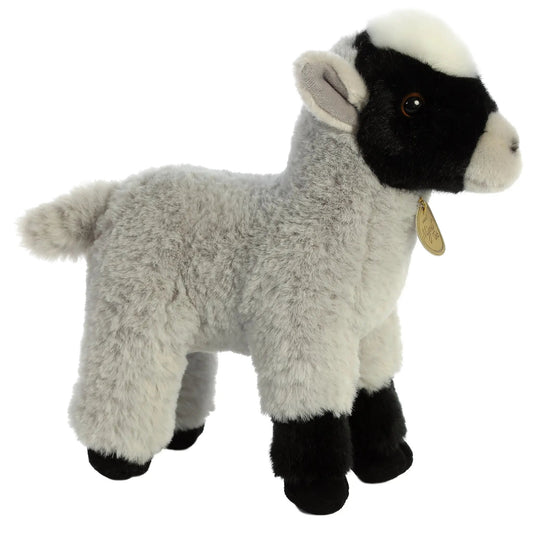 Miyoni Tots Goat Kid plush gray body with black face on Tampa Home & Garden Store