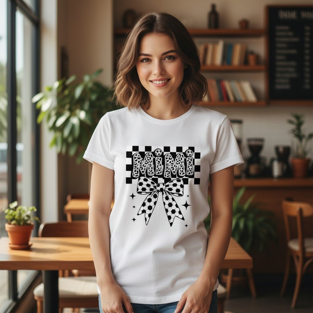 Soccer Mimi Cotton Tee For Grandmas and Moms