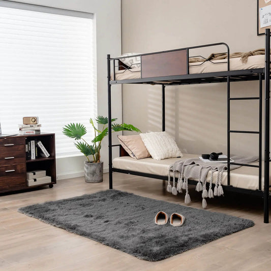 4x6ft Modern Soft Shag Rug gray with non-slip dots DirectDeals on Tampa Home & Garden Store