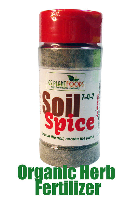 Herb Window Garden Gift Set GS Plant Foods Soil Spice Organic Fertilizer bottle with red cap on Tampa Home & Garden Store
