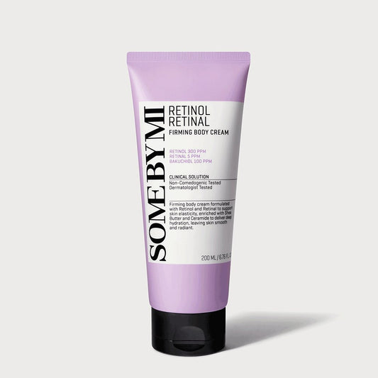 SOME BY MI Retinol Retinal Firming Body Cream tube in lavender with black cap, 200 ml on Tampa Home & Garden Store