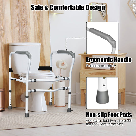 Steel Safety Toilet Rail with Created Fixable Clamp - Tampa Home & Garden Store
