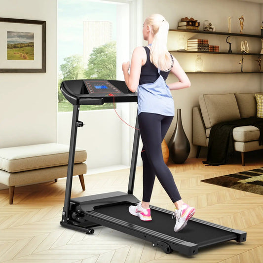 1.0 HP Foldable Treadmill Electric Support Mobile Power - Tampa Home & Garden Store