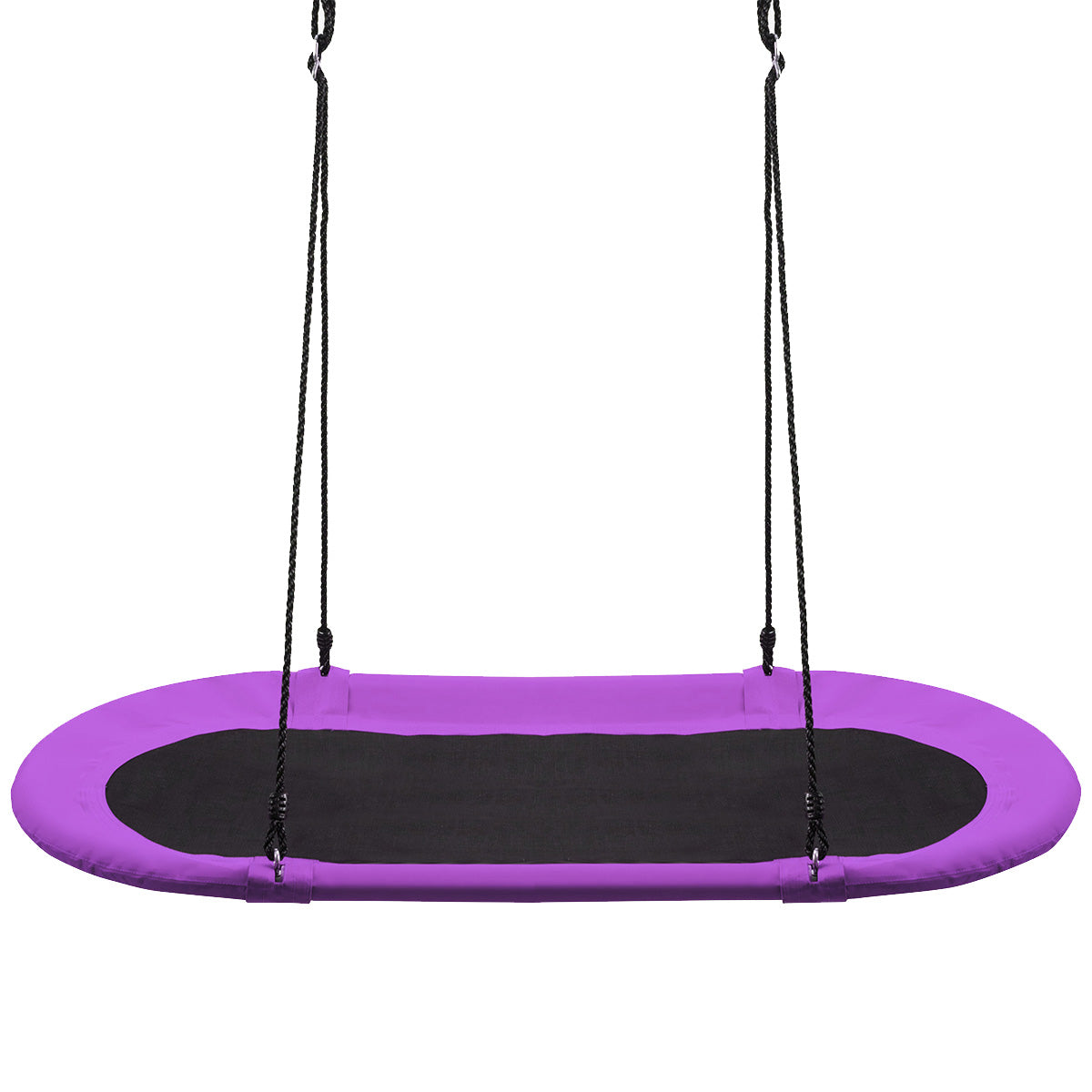 60 inch purple saucer swing with black center mat and four rope suspensions for outdoor use on Tampa Home & Garden Store