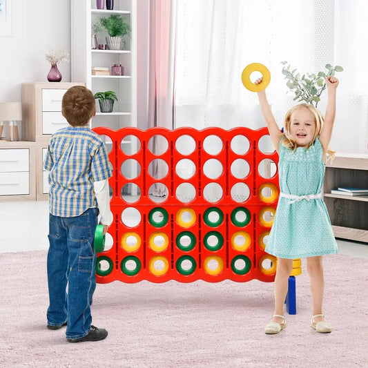 Jumbo 4-to-Score Ring Toss Set with red frame and 42 colorful rings on Tampa Home & Garden Store
