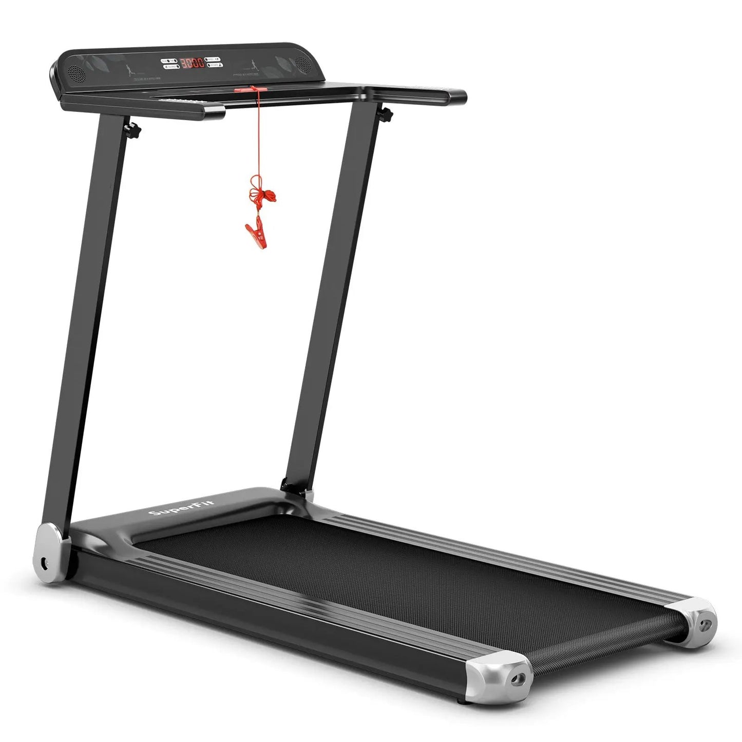 Folding electric treadmill with app control, DirectDeals black compact design on Tampa Home & Garden Store