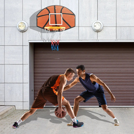 Indoor Outdoor Basketball Game with Backboard by DirectDeals, orange hoop, two players on Tampa Home & Garden Store