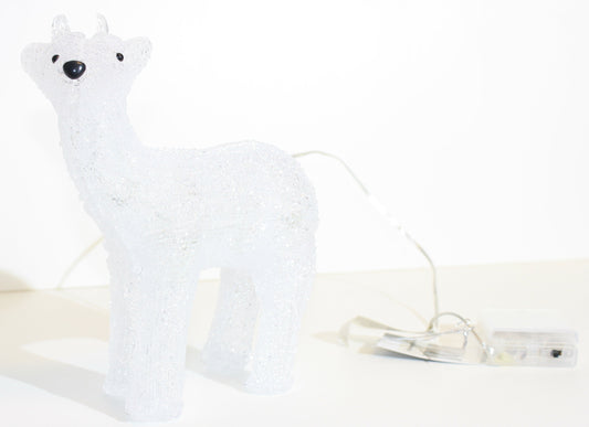 Acrylic Reindeer 8 LED - B/O - 8.5" - Tampa Home & Garden Store