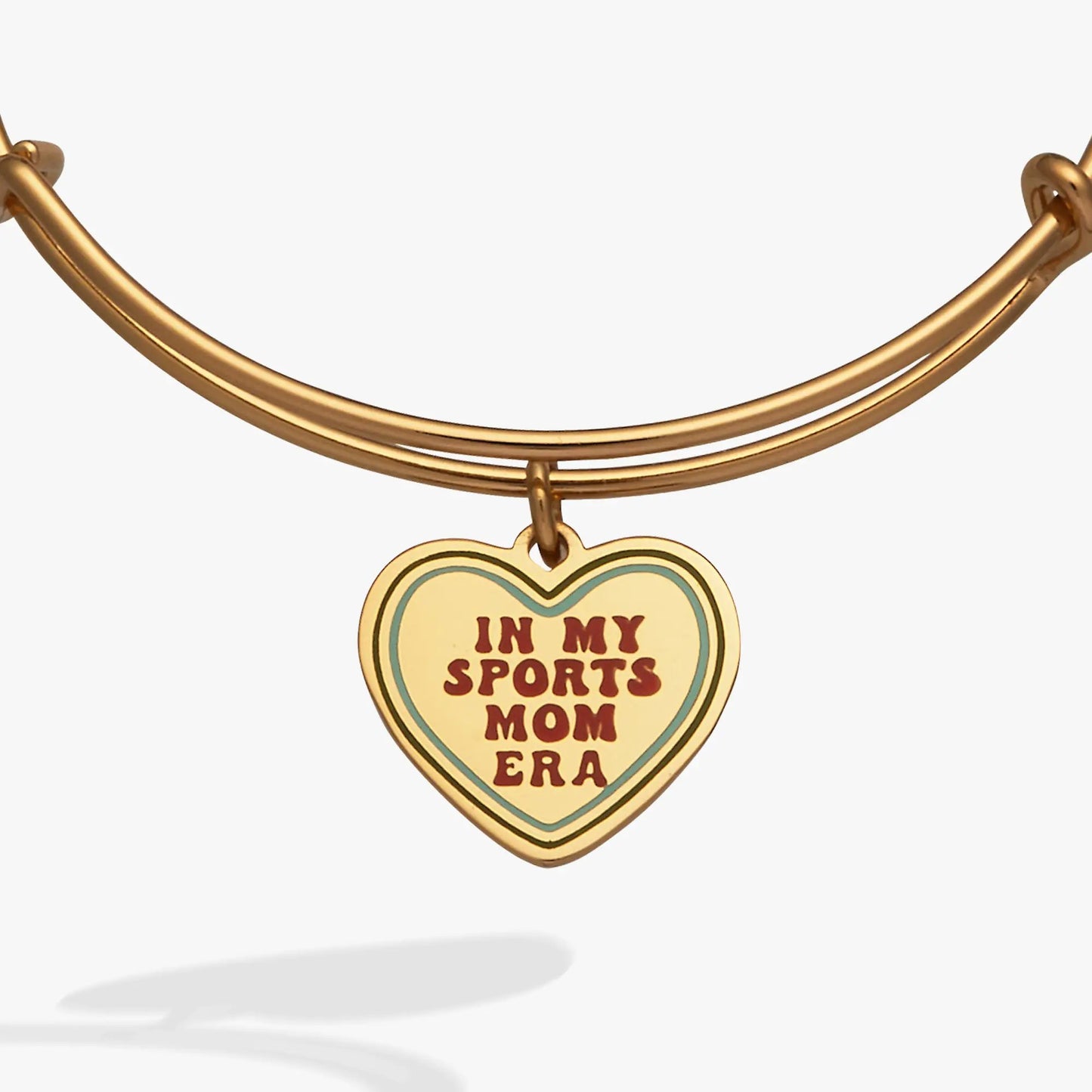 In My Sports Mom Era Heart Charm Bangle Bracelet