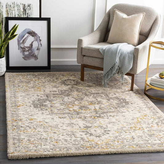 Stockwell Thick Luxe Rug Denim beige textured pile from Boutique Rugs on Tampa Home & Garden Store