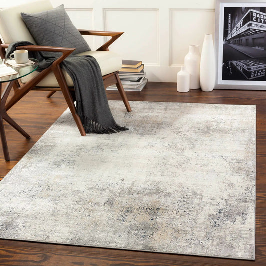 Standlake Textured Luxe Area Rug Charcoal with textured finish for modern spaces on Tampa Home & Garden Store