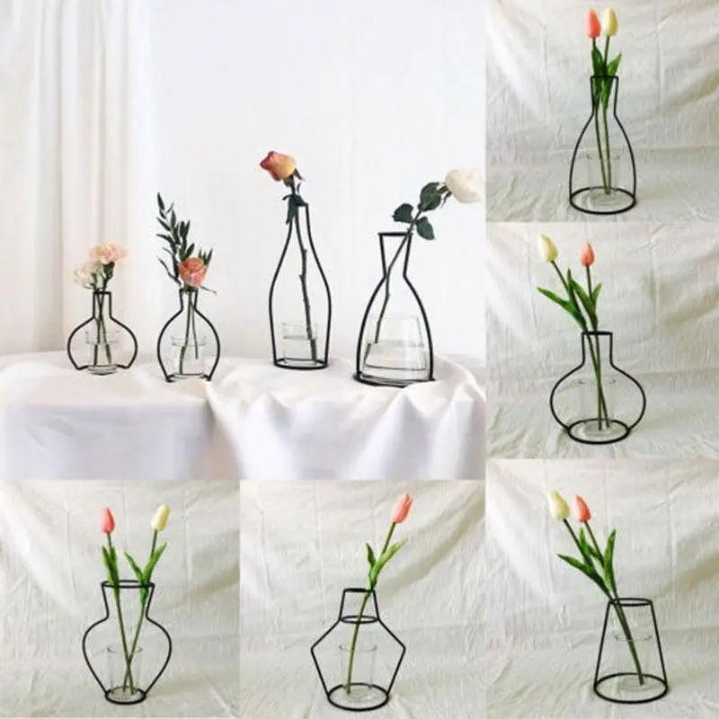 Nordic Style Retro Flower Vase Frame Wall Hanging