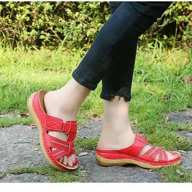 Summer Flat Sandal for Women Multicolor Flowers