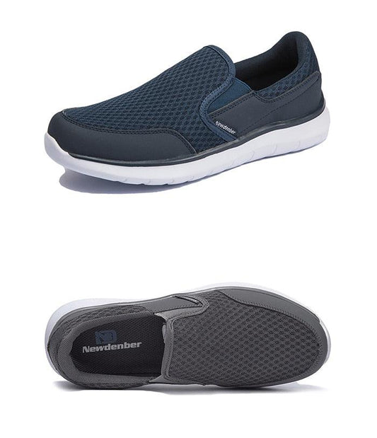 Slip-on outdoor shoe Stevvex breathable Newdenber insole navy mesh upper lightweight non-slip on Tampa Home & Garden Store
